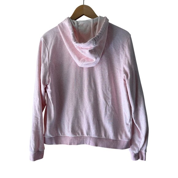 Lacoste Sport Womens Zipper Up Hoodie Size 42 Pink Drawstring Pockets Sporty - Picture 8 of 10